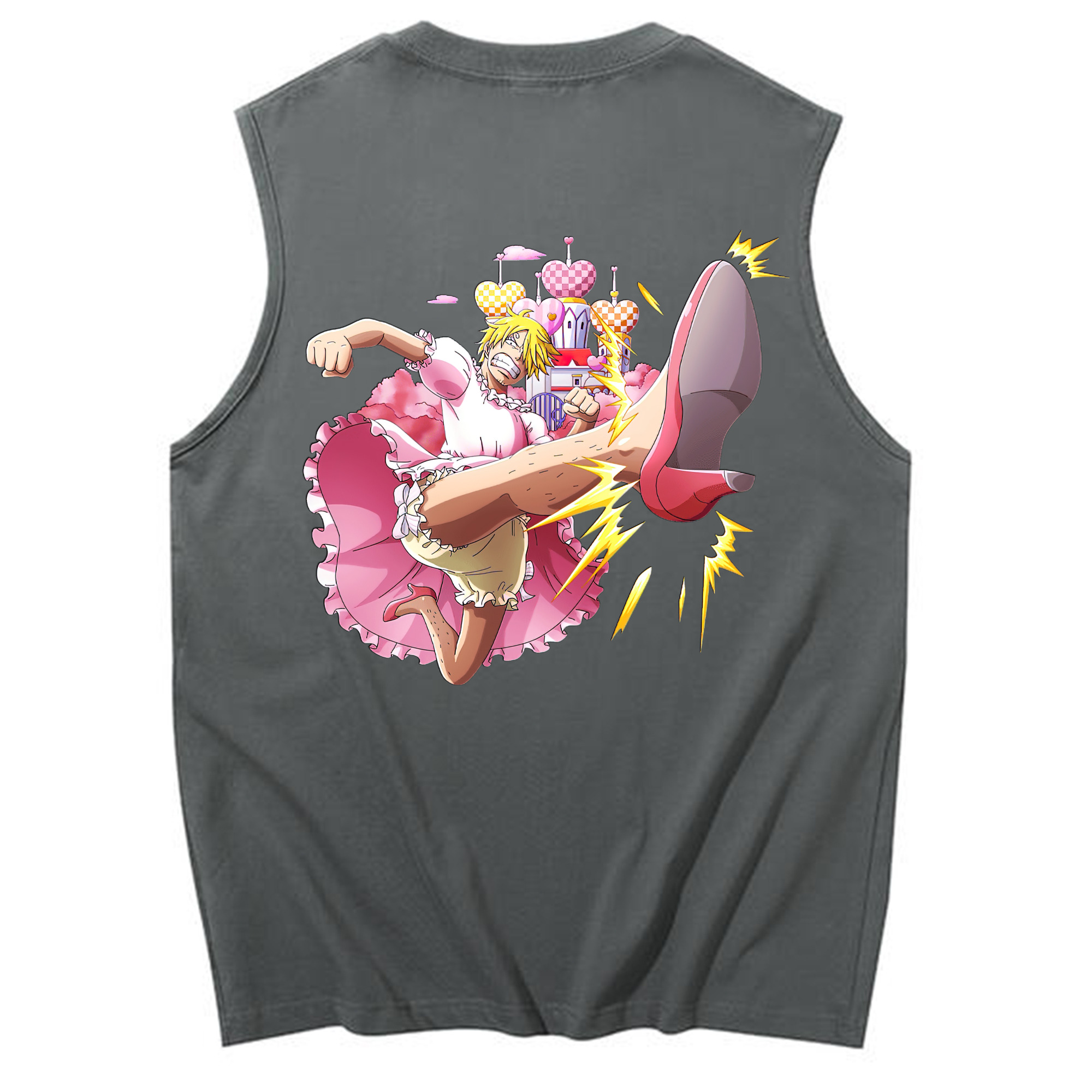 （画像用） ワンピース サンジ ONE PIECE Sanji コットン100％タンクトップ（背面プリント）